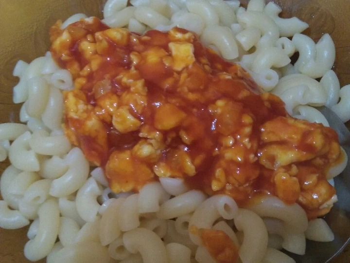 Cara Gampang Membuat Resep Pasta makaroni saos tomat telur yang Uenak Anti Ribet, Sempurna