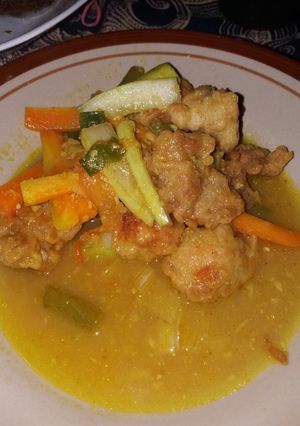 Foto resep Ayam Crispy Kuah Acar