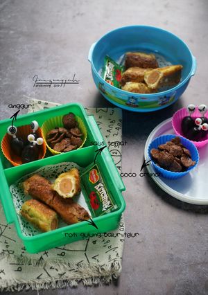 Foto resep Bekal Anak - Roti Gulung Sosis Balur Telur