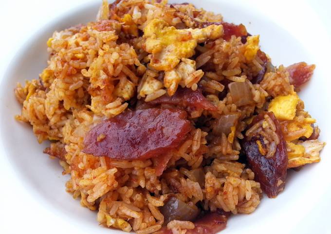 Spicy Egg And Chinese Sausage Fried Rice