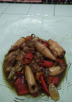 Foto resep Cumi asin oseng pedas