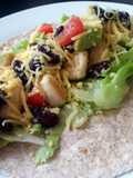 Healthy, quick and easy chicken wrap