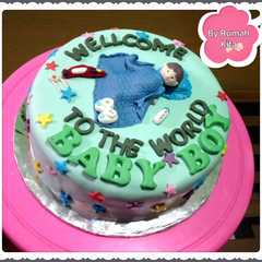 รูปของ Rainbow cake dekor fondant