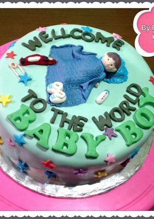 Foto resep Rainbow cake dekor fondant