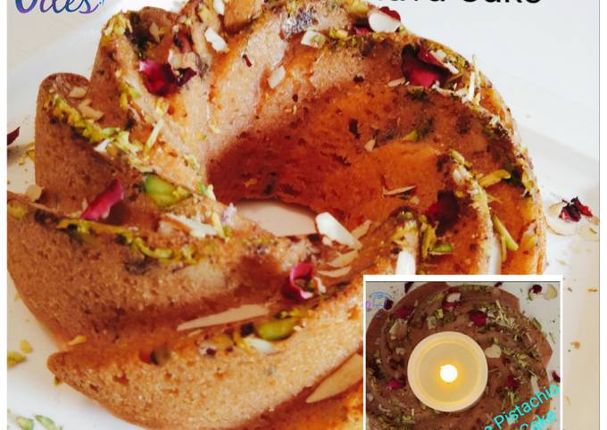 Recipe of Quick Rose Pistachio Mava Cake