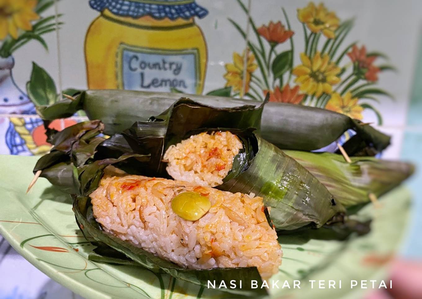 Nasi bakar teri petai
