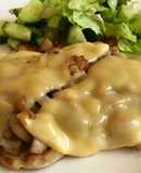 ПП куриная отбивная с грибами (можно с ананасами свежими)