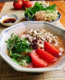 Bún nấm nước lèo (bún hến nước lèo chay)