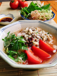 Hình của món Bún nấm nước lèo (bún hến nước lèo chay).