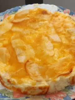 Una foto de Tarta de manzana y queso crema, sin azúcar