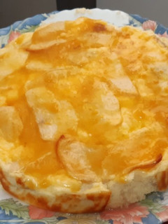 Foto principal de Tarta de manzana y queso crema, sin azúcar