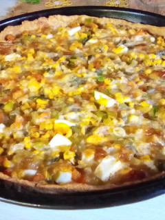 Una foto de Tarta de verduras orgánicas 🌽🍈🥕y con masa casera