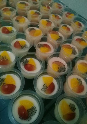 Foto resep Silky Puding nutrijel toping buah