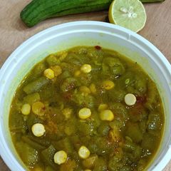 A picture of Snake Gourd chana Dal Sabji.