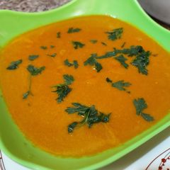 A picture of Carrot and lentil soup.
