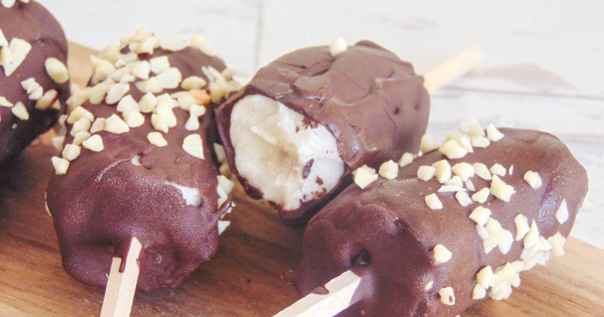 Frozen Chocolate Banana Lollies Recipe by Sonia Cookpad