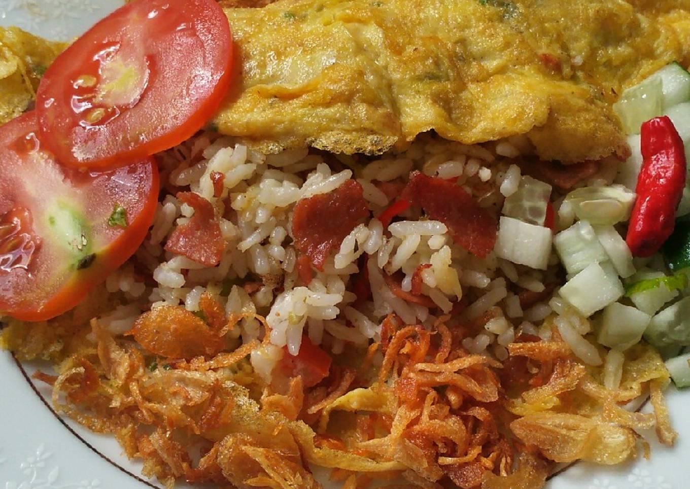 Nasi goreng ham asap