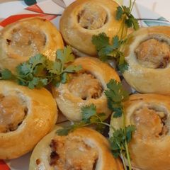 A picture of Donut patties.