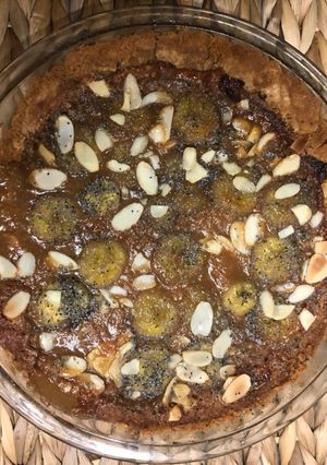 Una foto de Kuchen plátano manjar