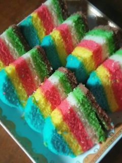 Foto resep Bolu Pelangi Warna Warni