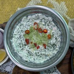 A picture of My Style Tzatziki (Greek style Cucumber and Yoghurt Salad).