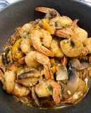 Camarones 🍤 salteados con verduras 😋