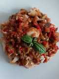 Caponata con bacalao