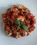 Caponata con bacalao