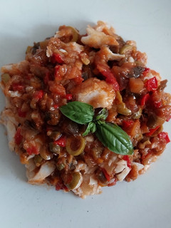 Una foto de Caponata con bacalao