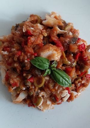 Una foto de Caponata con bacalao