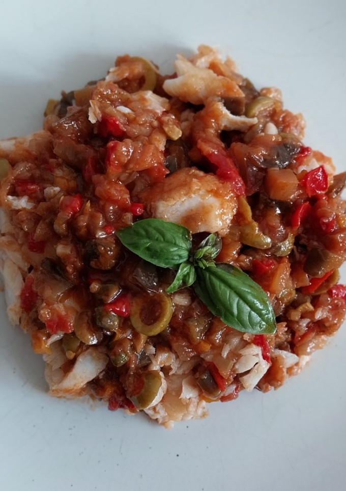 Una foto de Caponata con bacalao
