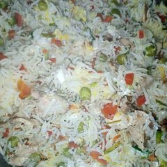 A picture of Chinese Rice mayo chicken.