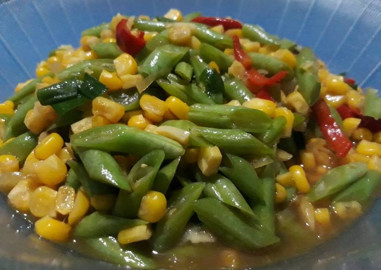 Langkah meracik Tumis Buncis Jagung Manis, Bisa Manjain Lidah