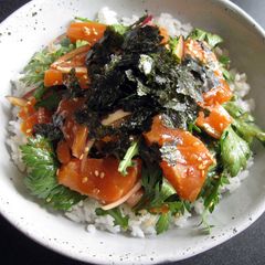 Spicy Salmon Sashimi Don A picture of Spicy Salmon Sashimi Don.