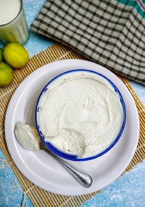 A picture of Homemade Mascarpone Cheese.