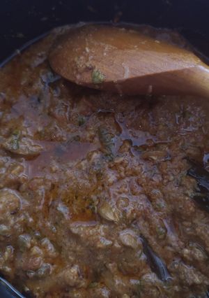 A picture of Lamb curry.