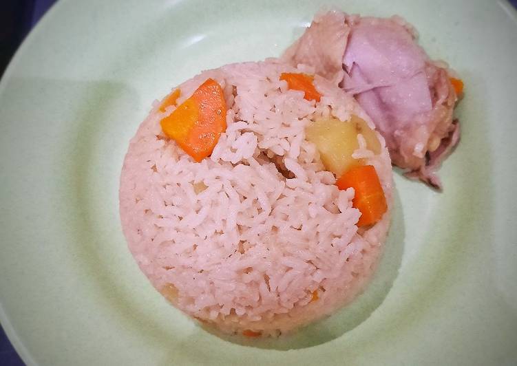 Cara Gampang Menyiapkan Nasi Ricecooker #Ayam, Lezat