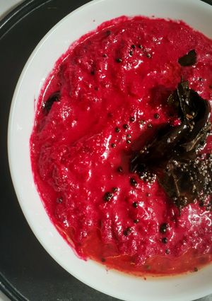 A picture of Beetroot Pachadi.