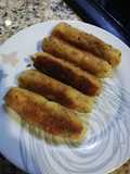 Palitos de papa rellenos de panela