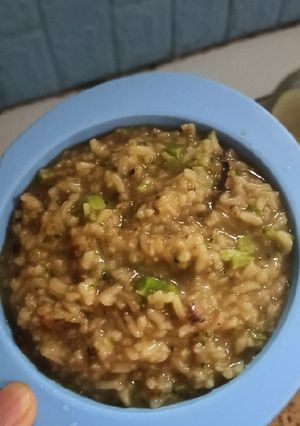 Foto resep Nasi tim brokoli+hati ayam