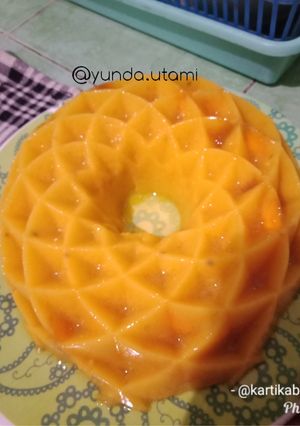 Foto resep Puding mangga, segerrr bgt, tanpa perisa mangga