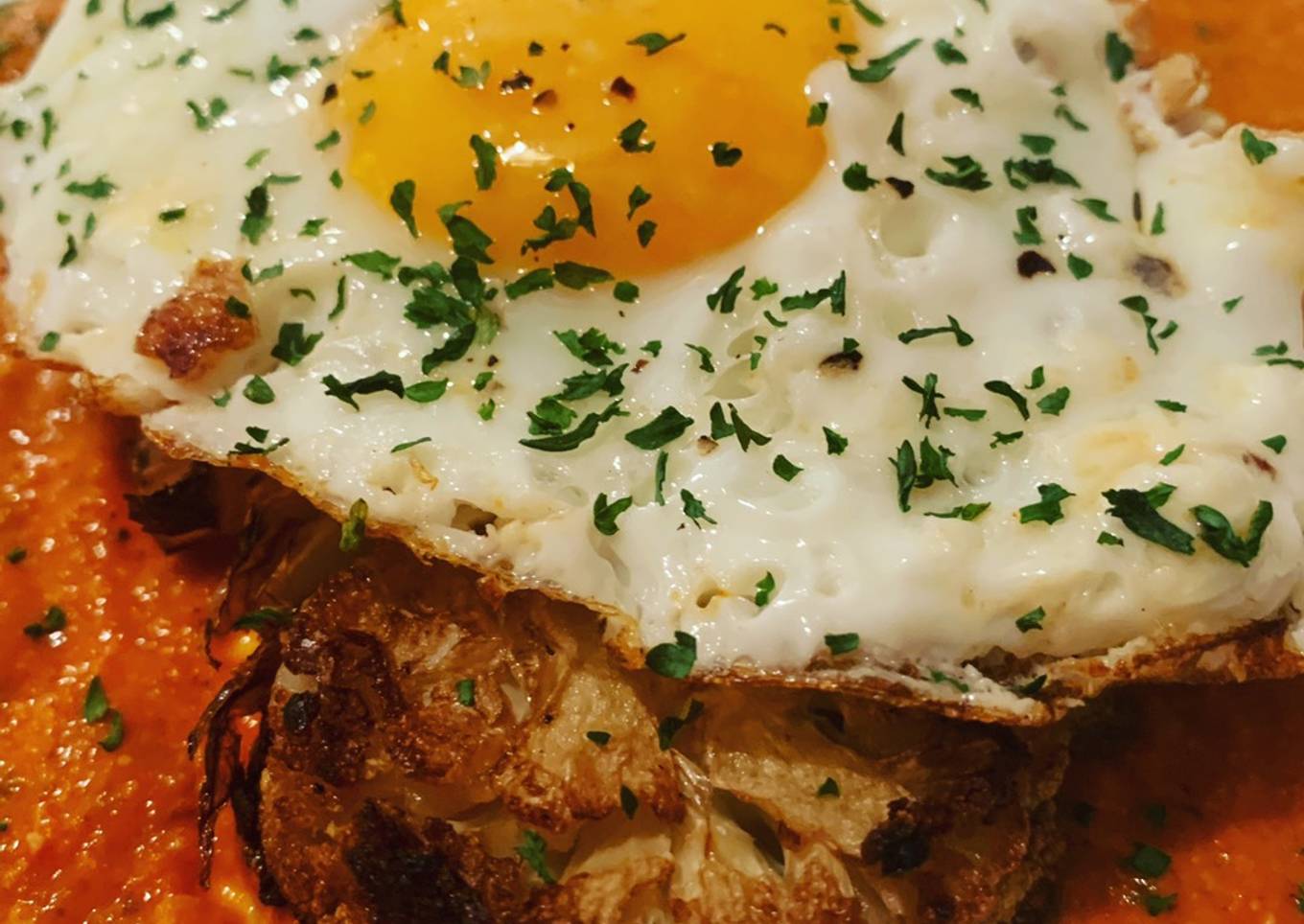 Vegetarian Friendly: Cauliflower Steak with Romesco Sauce