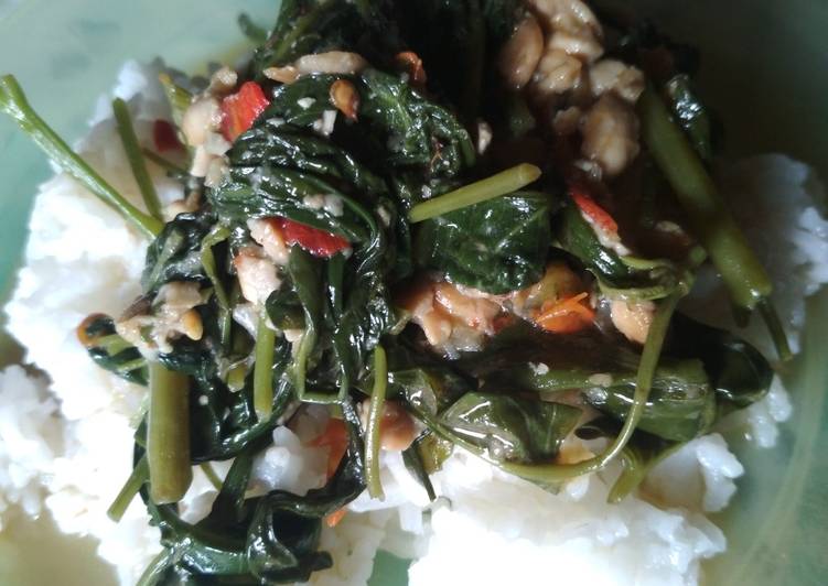 Tumis Kangkung Mix Tempe