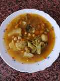 Guiso de garbanzos y brócoli