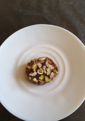 A picture of Dates N Mixed Nuts Rolls. #4 week challenge#Chatity Challenge.