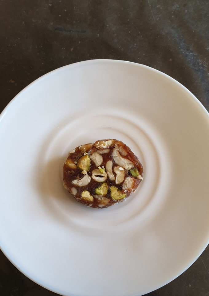 A picture of Dates N Mixed Nuts Rolls. #4 week challenge#Chatity Challenge.