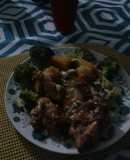 Yuca al mojo con pollo