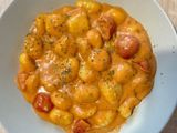 Ñoquis con Salsa Cremosa de Cherry 🍎