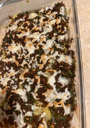 صورة لوصفة صينية شرايح بطاطس بالمفروم😍