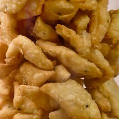A picture of Nimki: Bengali Fried Dough.